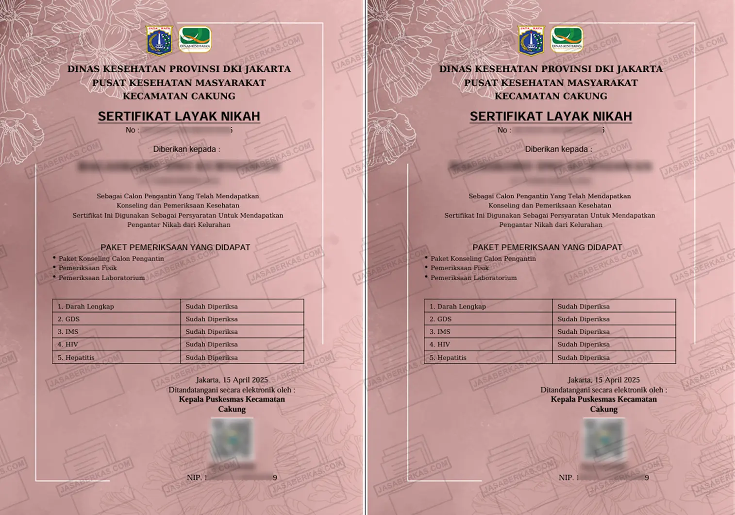 Sertifikat Layak Nikah